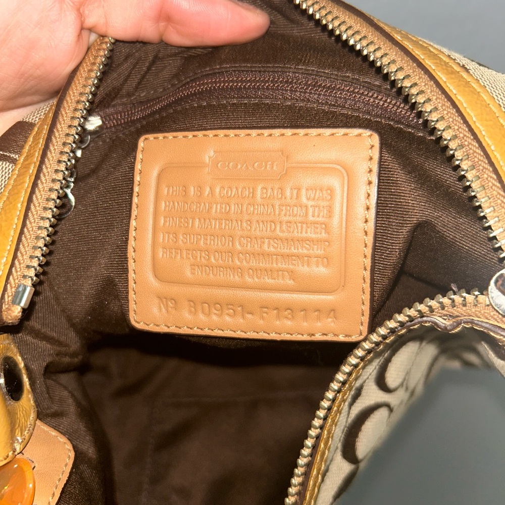 Coach Jacquard Half Moon Hobo Shoulder Bag Vintage Y2K - Picture 8 of 8